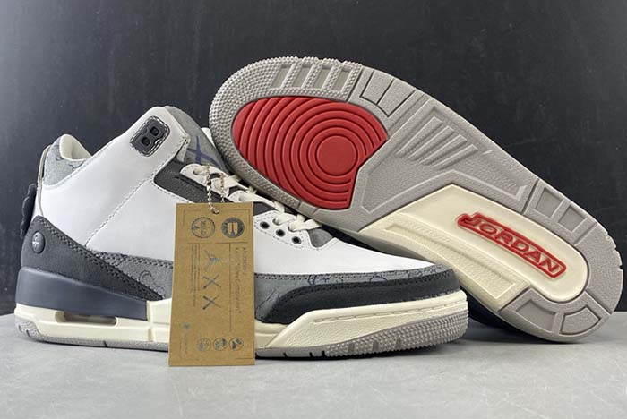 air jordan 3 kaws  fresh water white/light grey