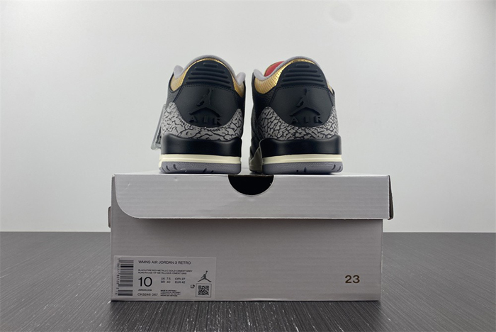 air jordan 3 wmns “black gold” ck9246-067