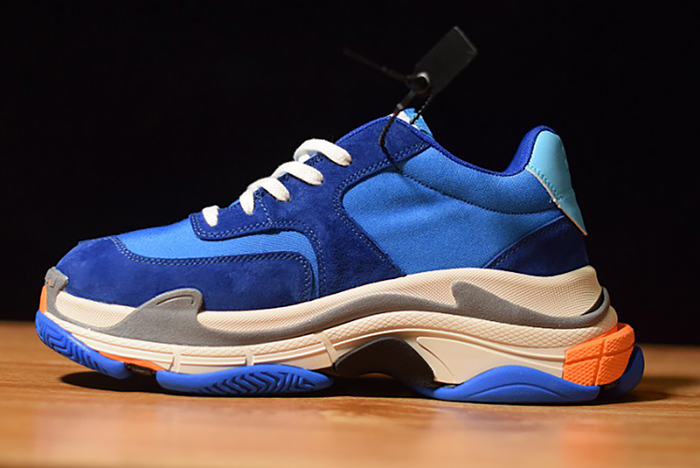 Ba*len*cia*ga triple s blue orange 483565 w06e1 1022